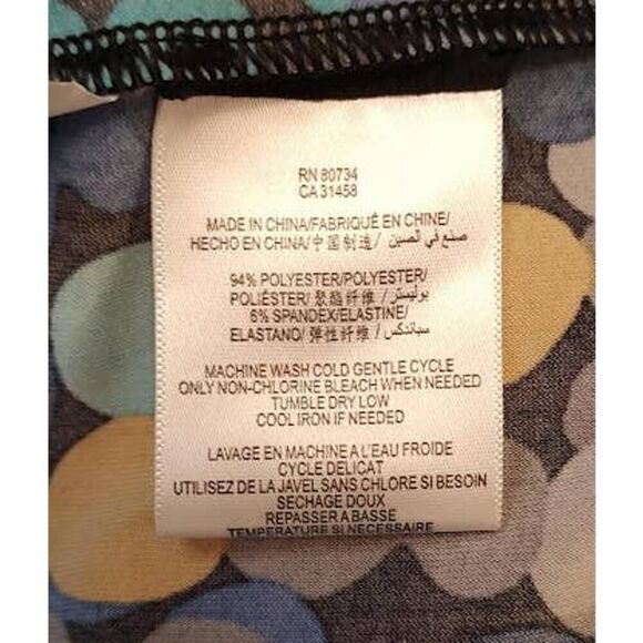 BCBGMaxazria Blue Yellow Polka Dot Dress Large - Picture 5 of 7